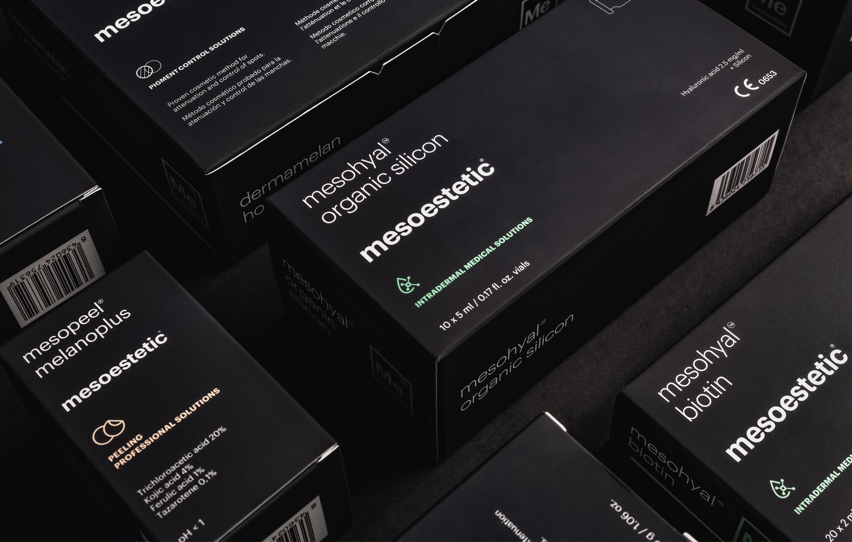 Mesoestetic was founded in 1980 in the back room of a pharmacy in Barcelona, with the aim of creating advanced cosmetic solutions. Today it has become a world reference in the medical aesthetic sector, with a presence in more than 90 countries.
