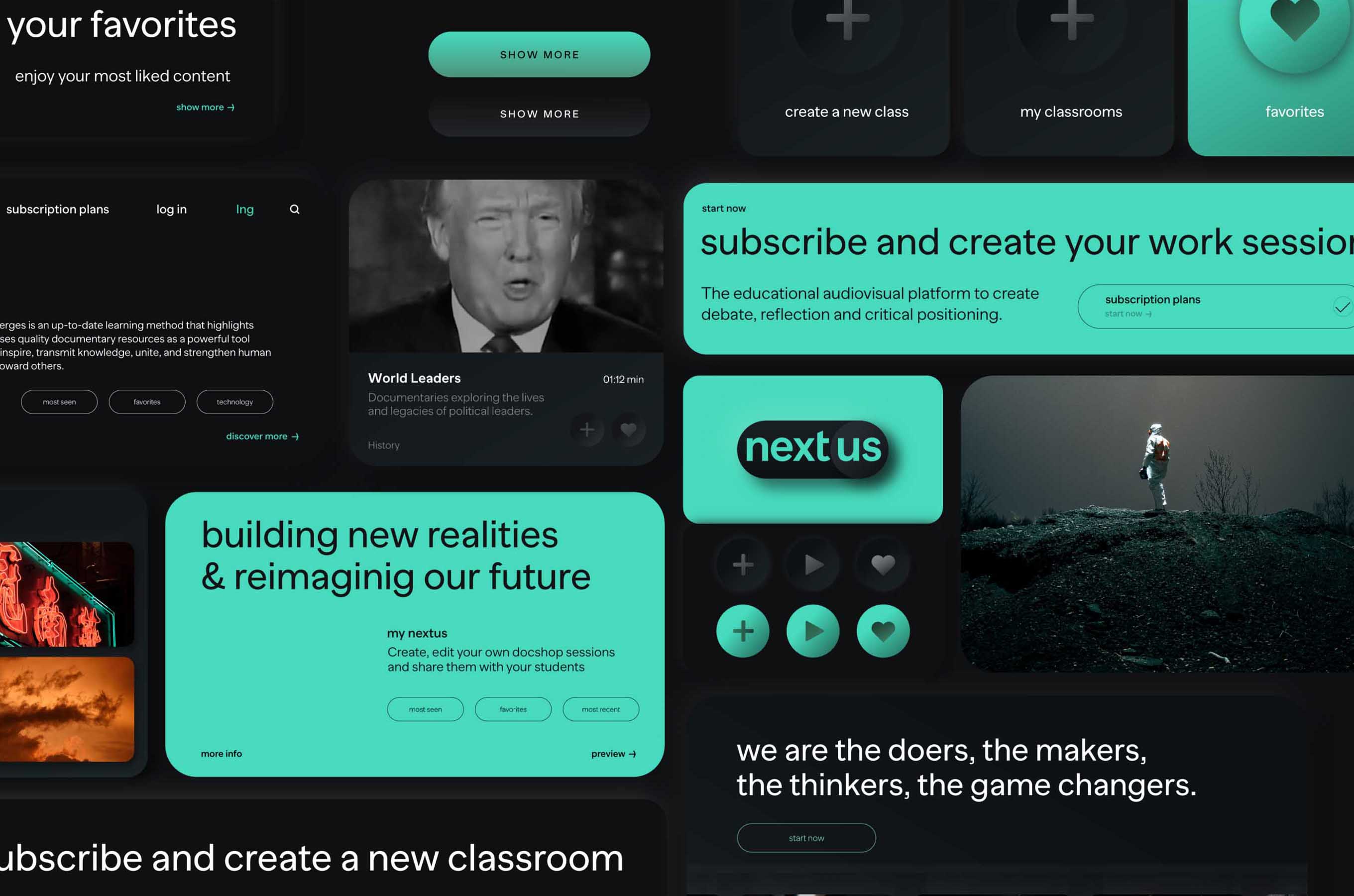 Nextus es una plataforma creada por DocsBarcelona con el objetivo de ofrecer una herramienta dinámica y creativa que contribuya a transmitir conocimiento y a conectar con los estudiantes a través del cine documental. 

 

En un contexto en el que el sistema educativo necesita nuevos formatos y experiencias para conectar con los estudiantes de hoy, Nextus se convierte en una forma de aprendizaje actualizada que destaca y pone en valor los recursos documentales de calidad como una poderosa herramienta para involucrar, inspirar, transmitir conocimiento, unir y fortalecer los comportamientos humanos hacia los demás.
